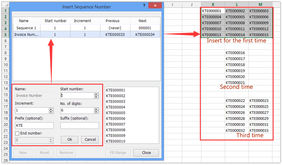 automatic number sequential excel for mac